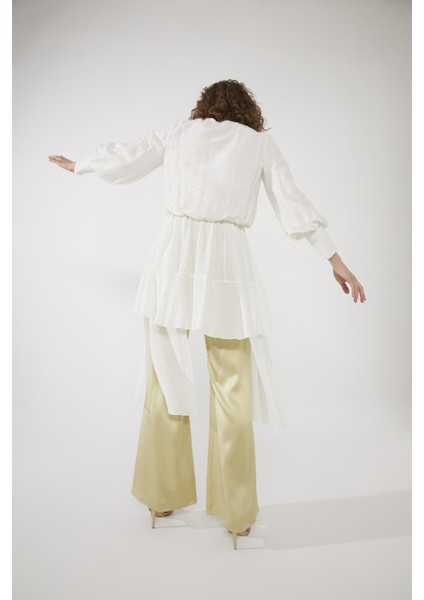 Asimetrik Volan Detaylı Gömlek 21118 fırsatları