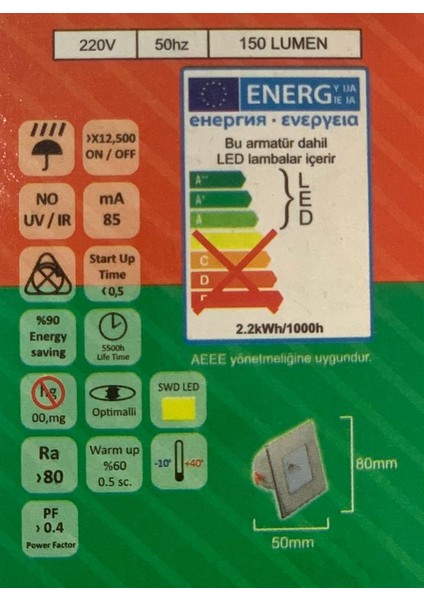 Artı Led Merdiven ve Koridor Armatörü