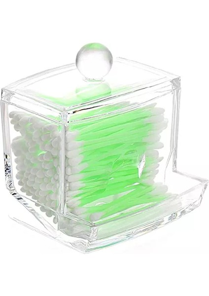 Şeffaf Kapaklı Kulak Temizleme Çubuğu Organizeri