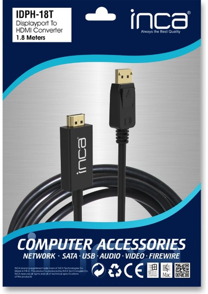 IDPH-18T Displayport to HDMI 1,8m