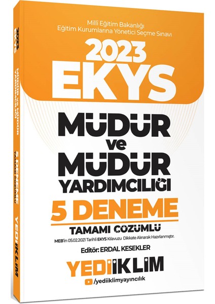 2023 MEB Ekys Müdür ve Müdür Yardımcılığı Tamamı Çözümlü 5 Deneme