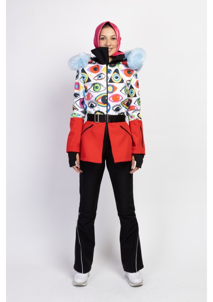 Sd Göz Desen Detaylı Kayak Tulumu