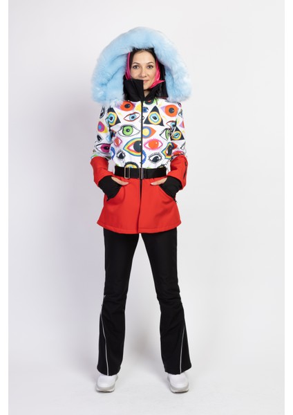 Sd Göz Desen Detaylı Kayak Tulumu modelleri