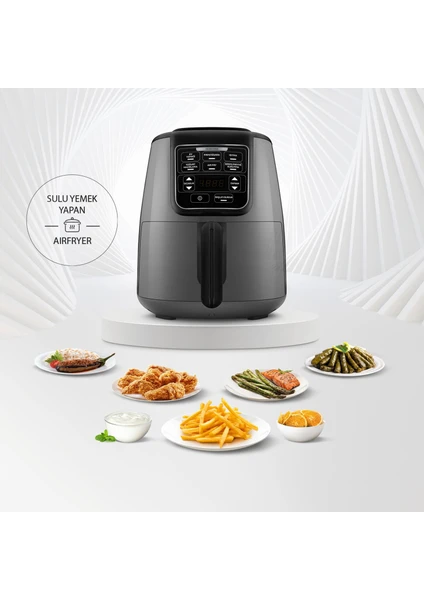 Air Pro Cook Xl 2 In 1 Airfryer Space Gray Black 4 Kişilik