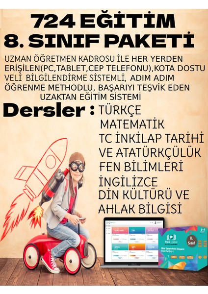 724 Uzaktan Eğitim 8. Sınıf Paketi