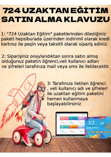 724 Uzaktan Eğitim Ayt Sınava Hazırlık Paketi