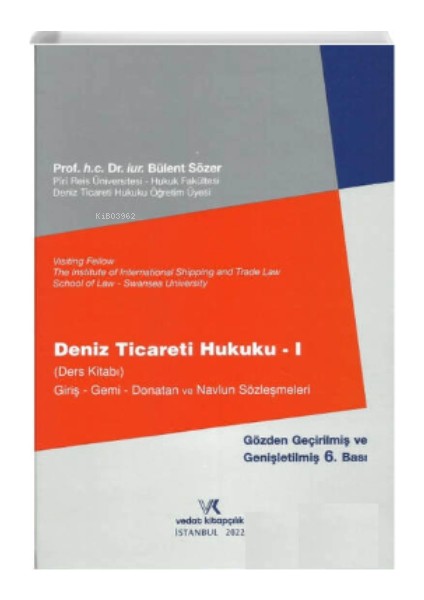 Deniz Ticareti Hukuku – 1 (Ders Kitabı)