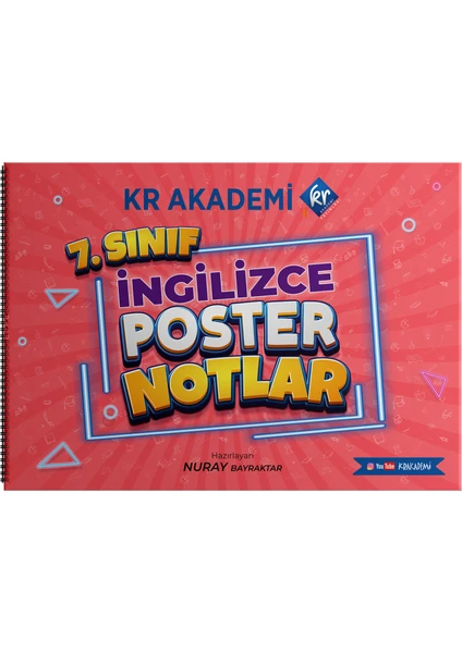 Kr Akademi Yayınları 7. Sınıf Ingilizce Poster Notlar (Ciltli)