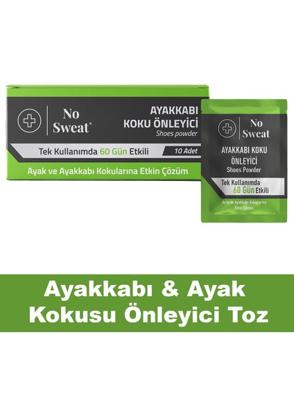 Ayakkabı/ayak Kokusu Önleyici Toz ( 1 Kutuda 10 Adet ) Tek Kullanımda 60 Güne Kadar Etkili