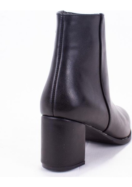 DZA07-998700 Siyah Klasik Topuklu Kadın Bot fırsatları