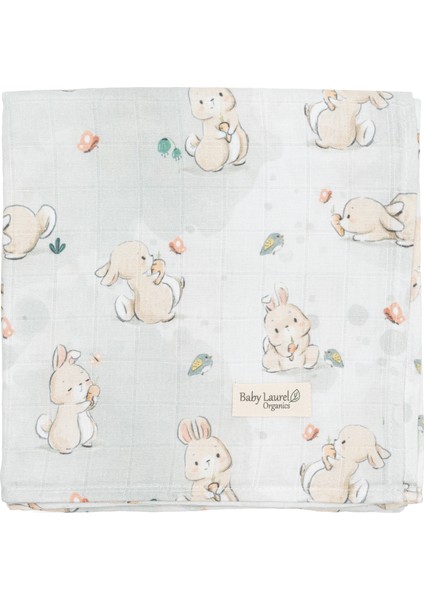 Lovely Bunny-Organik Müslin Örtü 100X100