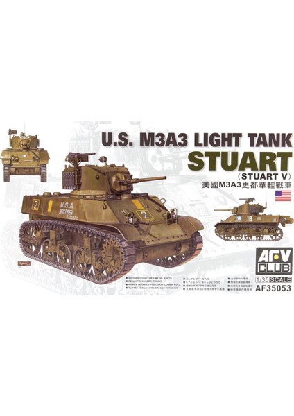 AF35053 1/35 M3A3 Light Tank Demonte Plastik Maketi