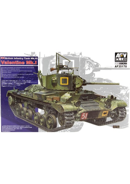 Afv Club AF35178 1/35 British Infantry Tank Mk.ııı Valentine Mk.ı Tank Demonte Plastik Maketi