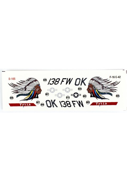D-105 1/72 F-16C-42 Tulsa Indiains