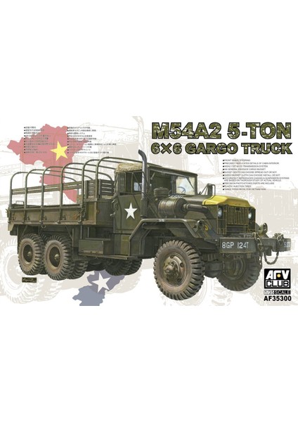 Afv Club AF35300 1/35 M54A2 5-Tpm 6x6 Cargo Truck Askeri Kamyon Demonte Plastik Maketi