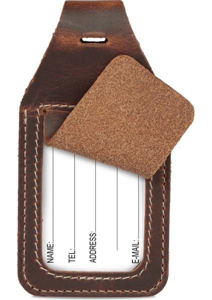 Hakiki Deri Isim Etiketi (Apple Airtag Ile Uyumlu)