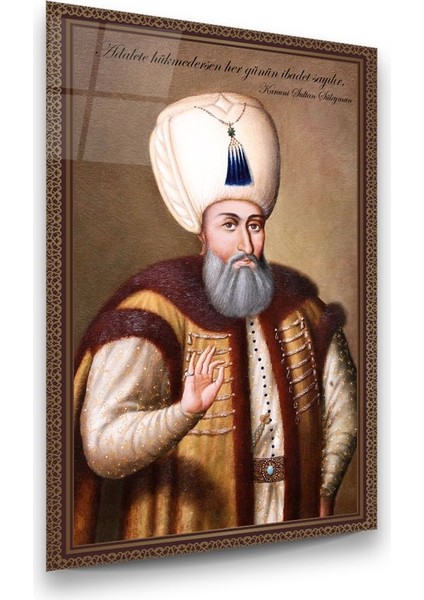 Kanuni Sultan Süleyman Dikey Cam Tablo