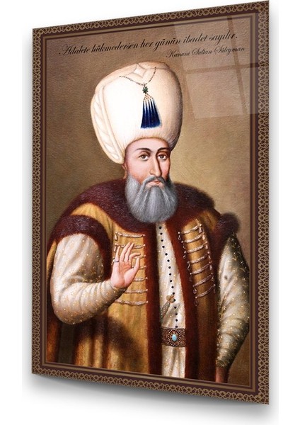 Kanuni Sultan Süleyman Dikey Cam Tablo modelleri