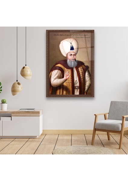 Kanuni Sultan Süleyman Dikey Cam Tablo fırsatları