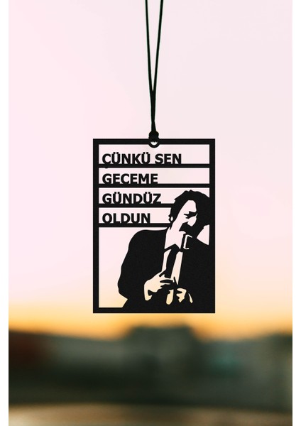 Metal Araba Süsü Çünkü Sen Geceme Gündüz Oldun Motif Dikiz Aynası Süsü Hediyelik fiyatları