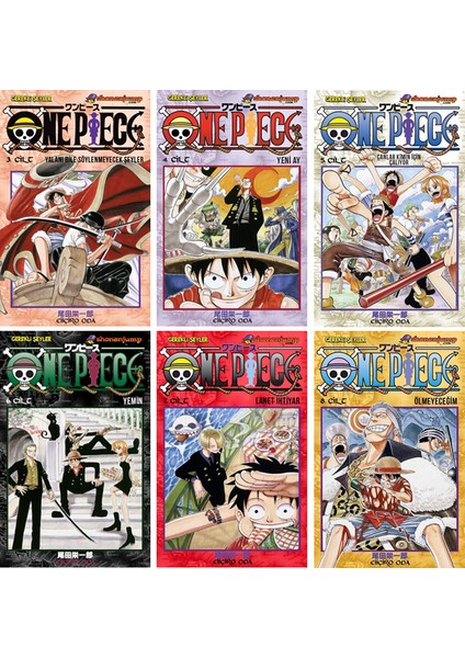 One Piece 3-4-5-6-7-8. Ciltler Manga Seti