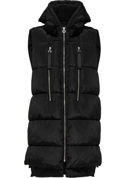 Kadın Onlnora Puffer Waistcoat Kadın Siyah Yelek - 15235033 fırsatları