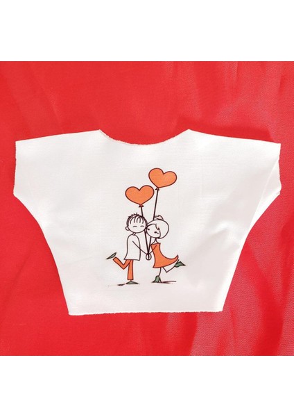 NVZ Mutlu Çift Temalı Baskılı Tişört