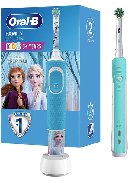 Aile Paketi Pro 500 + D100 Frozen Şarjlı Diş Fırçası