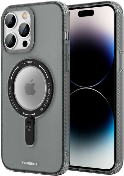Apple iPhone 14 Pro Kılıf Magsafe Şarj Özellikli Youngkit Rock Serisi Kapak