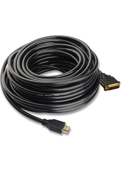 5m HDMI To DVI 24+1 DVI To HDMI Kablo Altın Uç - 5 Metre