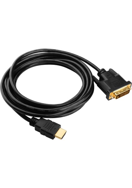 1.8m HDMI To DVI 24+1 DVI To HDMI Kablo Altın Uçlu