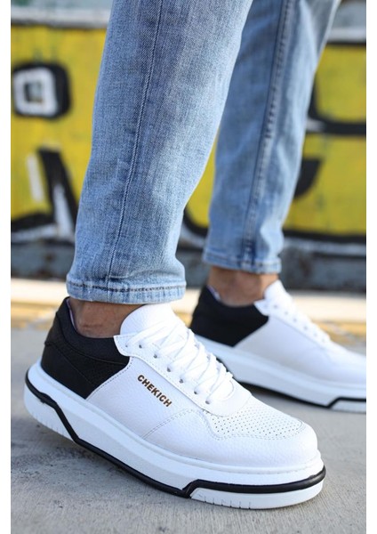 CH075 Ipekyol Beyaz Taban Erkek Ayakkabı Beyaz / Siyah fiyatları