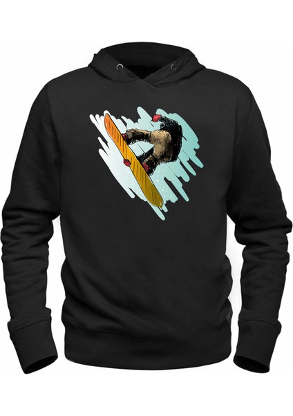 Snowboad Siyah Sweatshirt