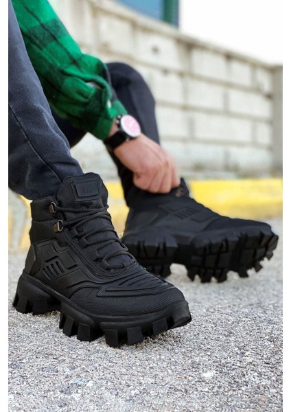 Siyah Dozer Taban Unisex Günlük Spor Bot