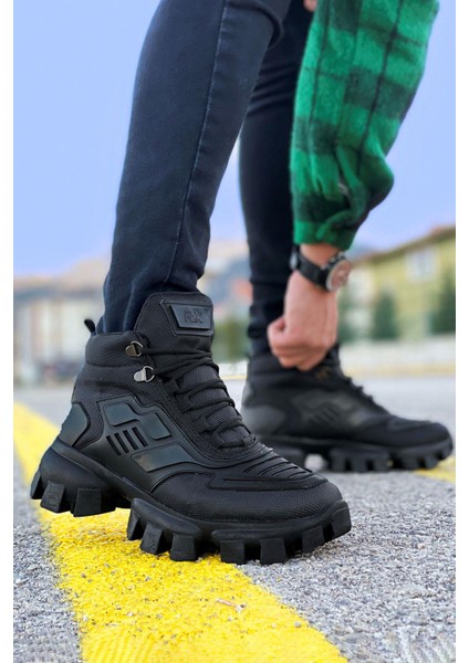 Siyah Dozer Taban Unisex Günlük Spor Bot