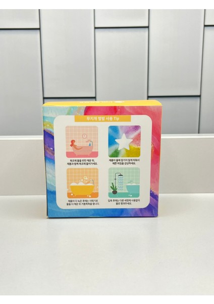 Raınbow Star Bubble Bomb (Limon ve Şeftali Kokulu Banyo Bombası) 120G modelleri