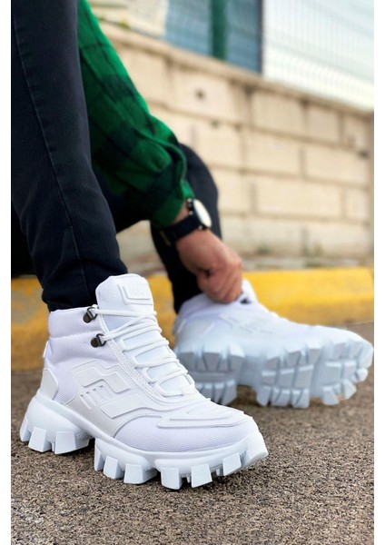 Beyaz Dozer Taban Unisex Günlük Spor Bot fiyatları