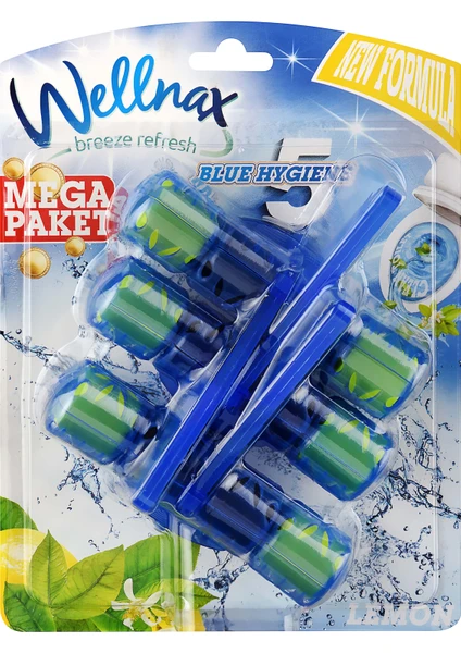 Wellnax Breeze Refresh Wc Klozet Blok Limon Tazeliği 3'lü Mavi Paket - Wc Klozet Bloğu Limon Kokulu Mavi Paket 3'lü X1