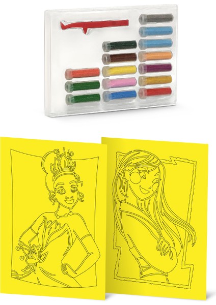 Eğitici ve Eğlenceli Aktivite Seti, Princess_Mulan&Tiana 2'si 1 arada_Disney DS-43
