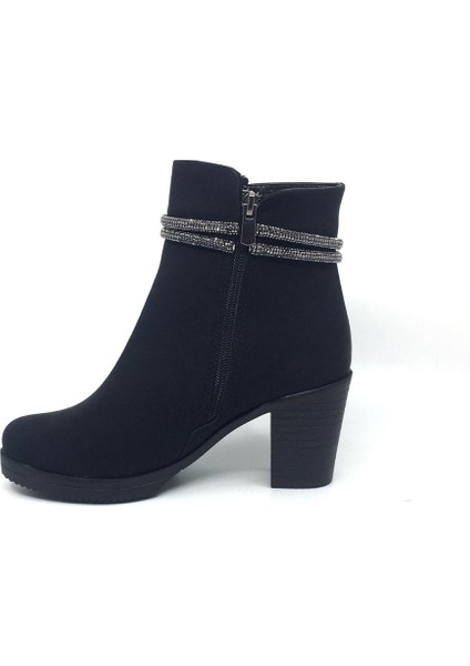 2000 Kadın Kışlık Termo Kaymaz Taban Günlük Siyah Süet Topuklu Bot 36-40 modelleri