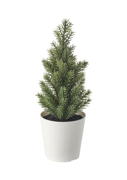 Mini Çam Ağacı Saksılı Yapay Bitki 6 cm Çam Ağaç Dekorasyon