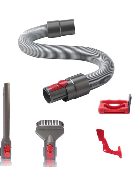 Dyson V10 V11 Uyumlu Temizlik Başlık Seti I Hortum + Uzun Uç + Fırça Uç + Tetik Seti