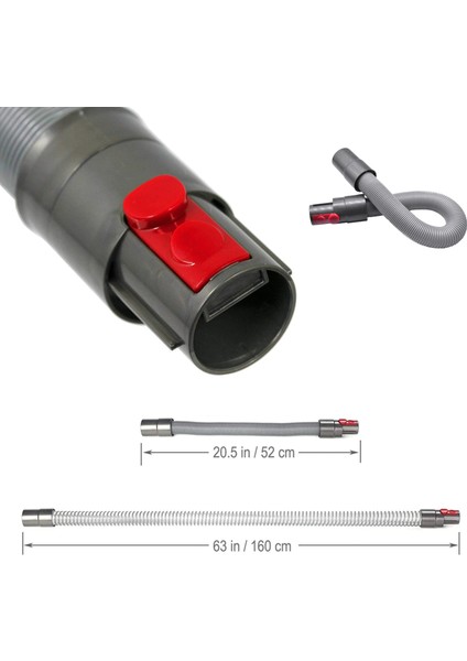 Dyson V10 V11 Uyumlu Temizlik Başlık Seti I Hortum + Uzun Uç + Fırça Uç + Tetik Seti
