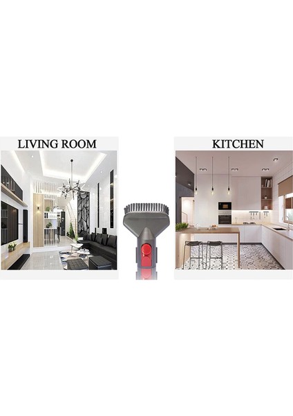 Dyson V7 V8 Uyumlu Temizlik Başlık Seti I Hortum + Uzun Uç + Fırça Uç