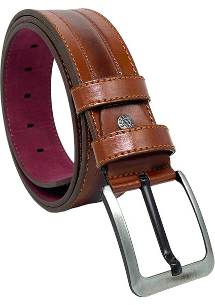 4.5 Cm. Spor Suni Deri Dikişli Model Erkek Kemer Taba fırsatları