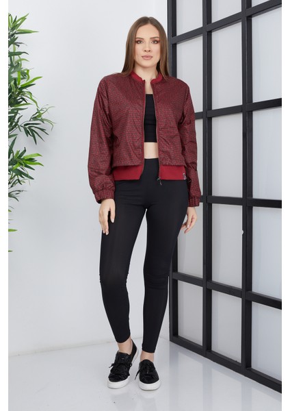 Kadın Çift Kumaşlı Fermuarlı Spor Ceket modelleri