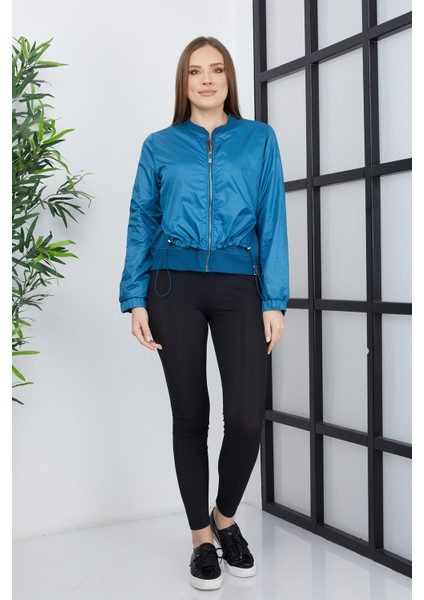 Kadın Çift Kumaşlı Fermuarlı Spor Ceket fırsatları