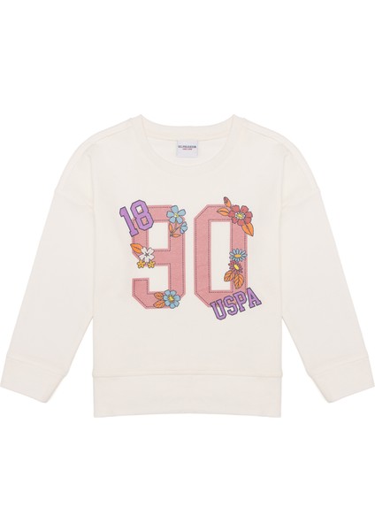 Kız Çocuk Ekru Sweatshirt 50257763-VR019