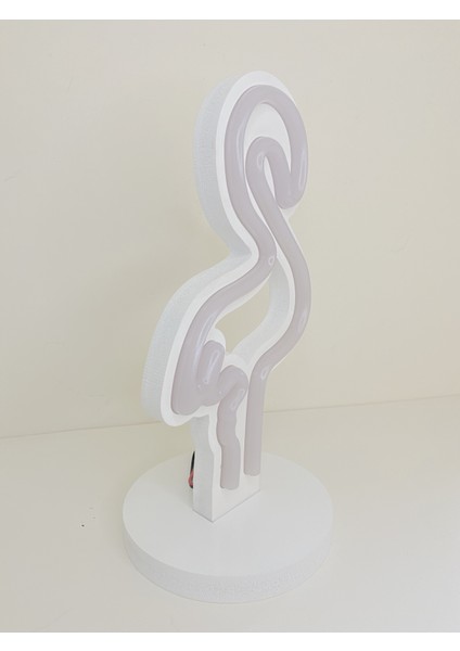 Ledli Flamingo Gece Lambası Özel Neon Işıklı (28*14 cm )
