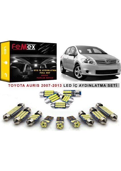 Toyota Auris 2007-2012 LED Iç Aydınlatma Ampul Seti Femex